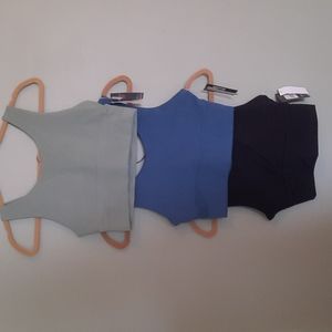 NWT Set of three (black, blue green) Activ8 performance sports bras sz M